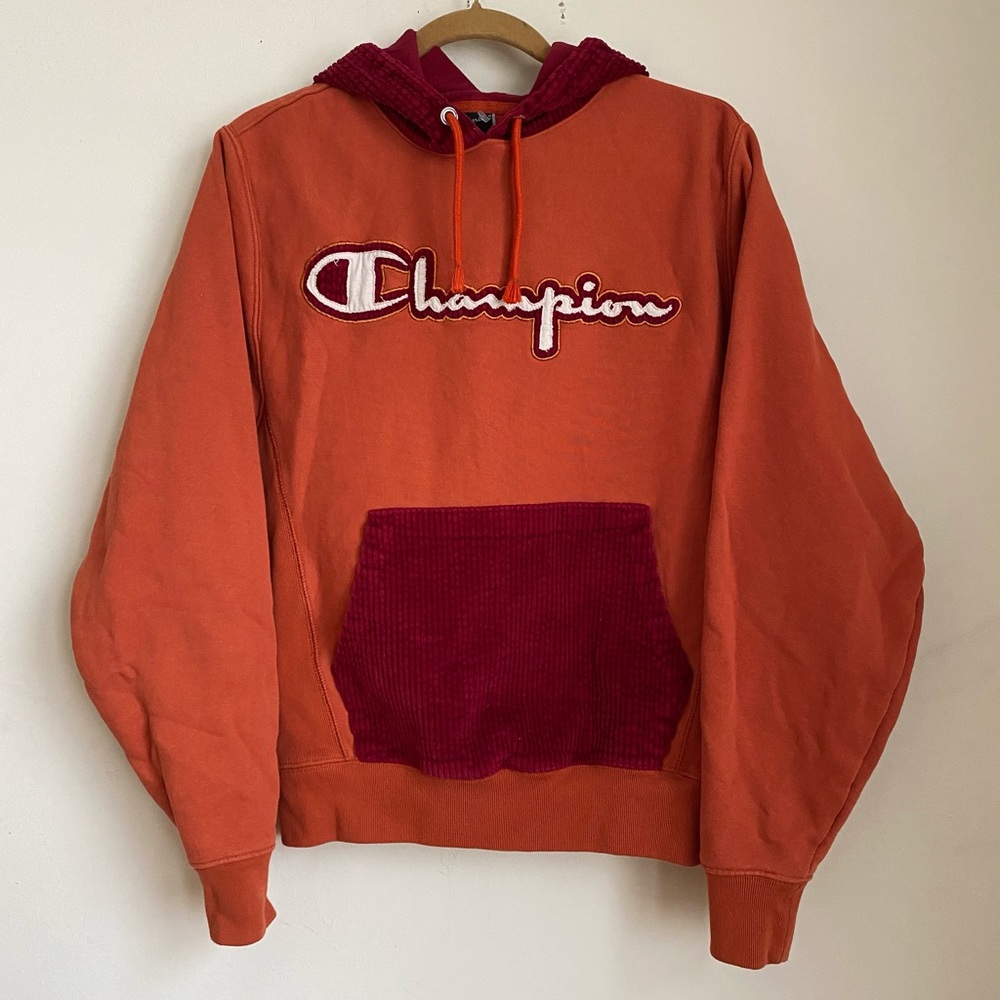 Vintage Champion Hoodie Corduroy mix
